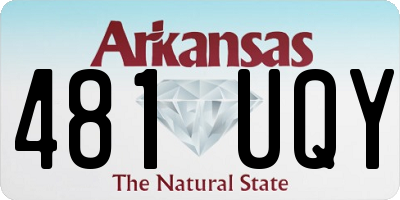 AR license plate 481UQY