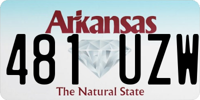 AR license plate 481UZW