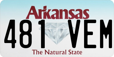 AR license plate 481VEM
