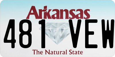 AR license plate 481VEW