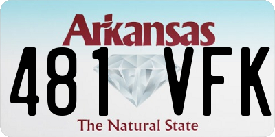 AR license plate 481VFK