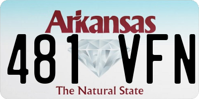 AR license plate 481VFN