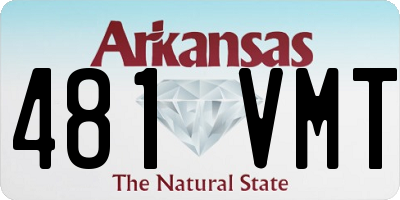 AR license plate 481VMT