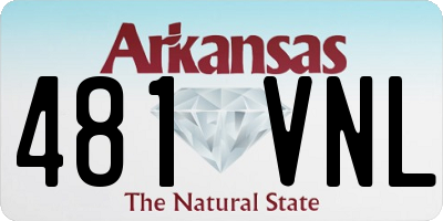 AR license plate 481VNL