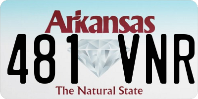 AR license plate 481VNR