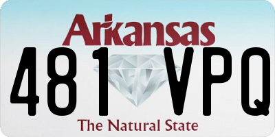 AR license plate 481VPQ
