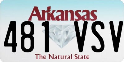 AR license plate 481VSV