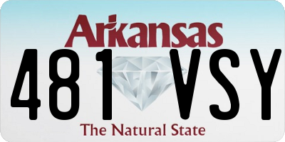 AR license plate 481VSY