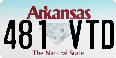 AR license plate 481VTD