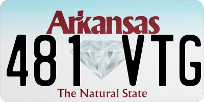 AR license plate 481VTG