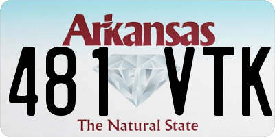 AR license plate 481VTK