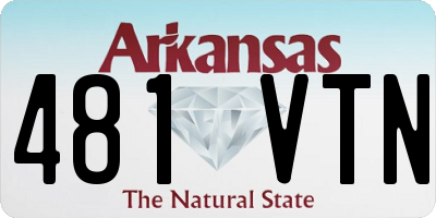 AR license plate 481VTN