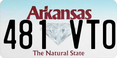 AR license plate 481VTO