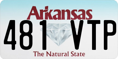 AR license plate 481VTP