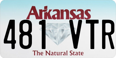 AR license plate 481VTR