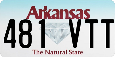 AR license plate 481VTT
