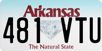 AR license plate 481VTU