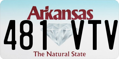 AR license plate 481VTV