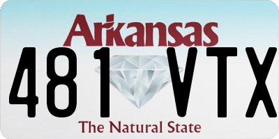 AR license plate 481VTX
