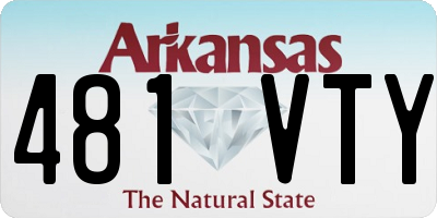 AR license plate 481VTY