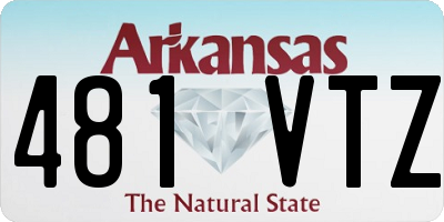 AR license plate 481VTZ