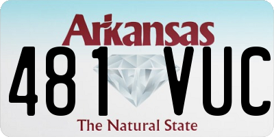 AR license plate 481VUC