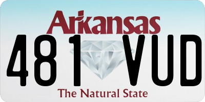AR license plate 481VUD