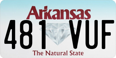 AR license plate 481VUF