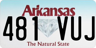 AR license plate 481VUJ