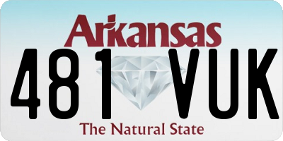 AR license plate 481VUK
