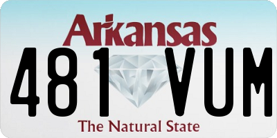 AR license plate 481VUM