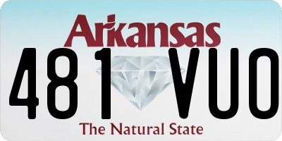 AR license plate 481VUO