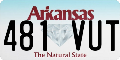 AR license plate 481VUT