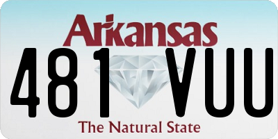AR license plate 481VUU