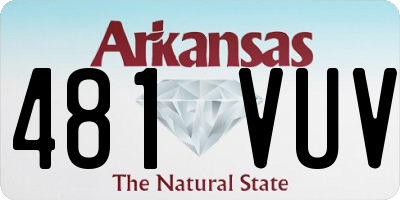 AR license plate 481VUV
