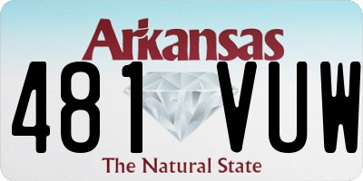 AR license plate 481VUW