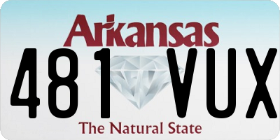 AR license plate 481VUX