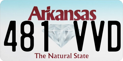 AR license plate 481VVD