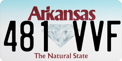 AR license plate 481VVF