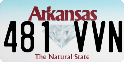 AR license plate 481VVN