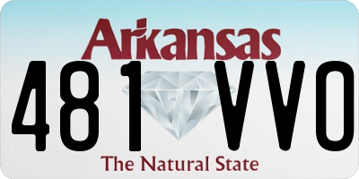 AR license plate 481VVO