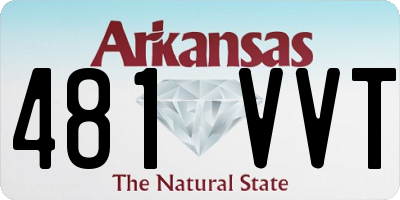 AR license plate 481VVT