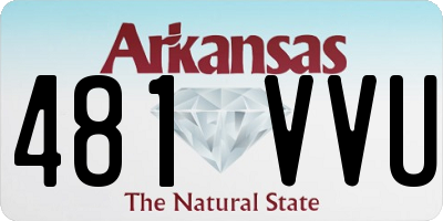 AR license plate 481VVU