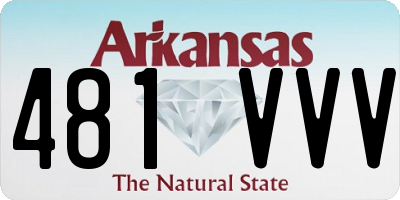 AR license plate 481VVV