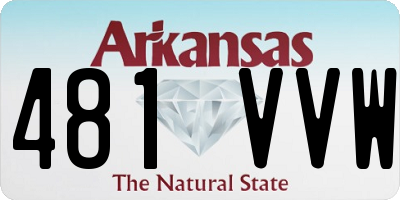AR license plate 481VVW