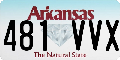 AR license plate 481VVX