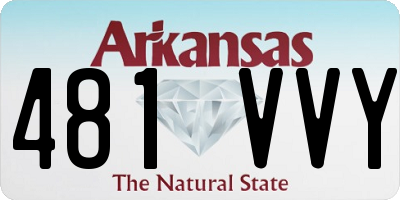 AR license plate 481VVY