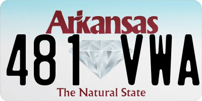 AR license plate 481VWA