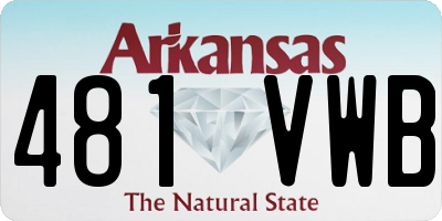 AR license plate 481VWB