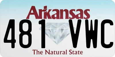 AR license plate 481VWC